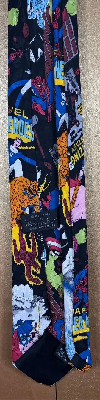 Nicole Miller Marvel superhero multi character tie
